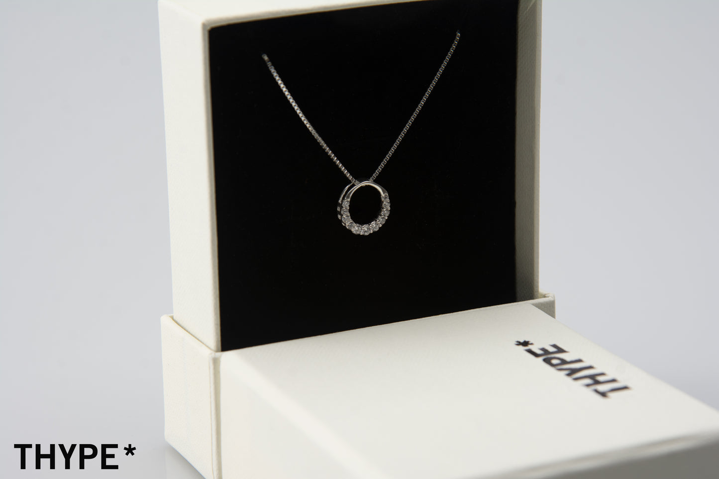Circle O - Silver - Boxchain  Necklace