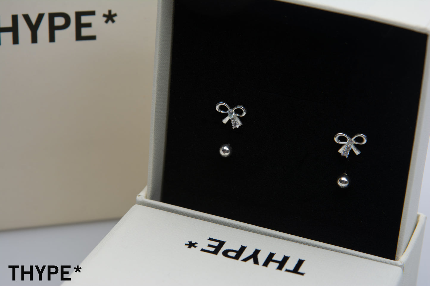 Bow Dot - Silver - Earrings