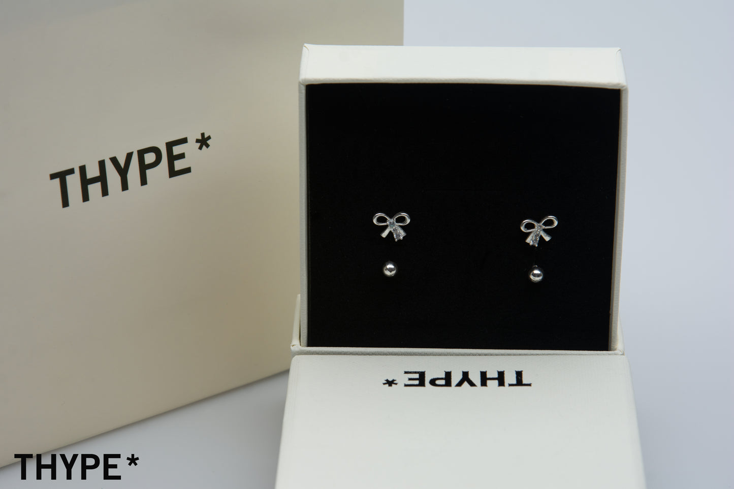 Bow Dot - Silver - Earrings