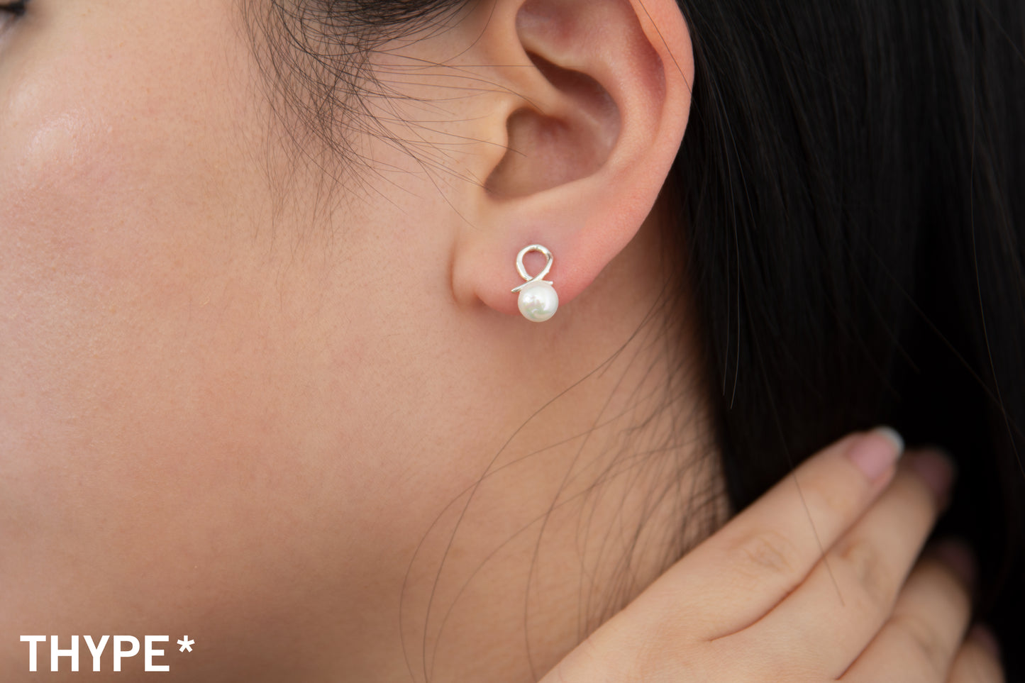 Pearl Tail - Silver - Stud Earrings