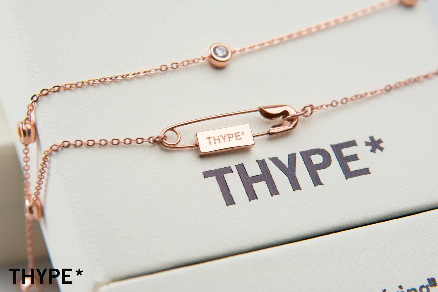 Safety Pin - 18K Rose Gold Vermeil - Necklace - Original Design