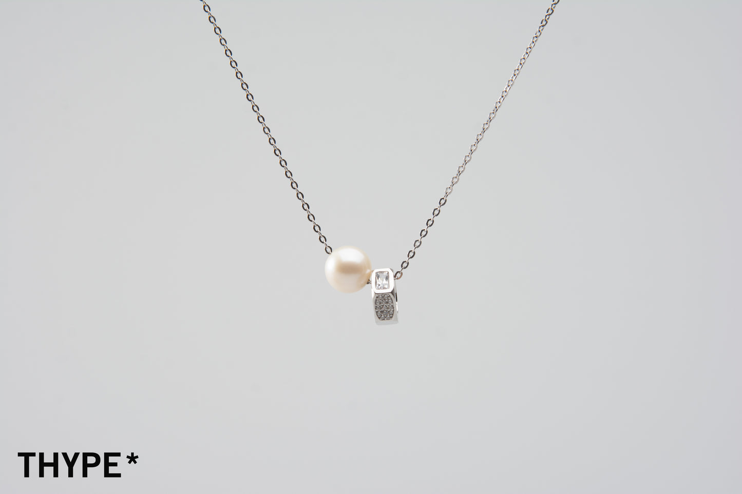 Nut Pearl - 18K White Gold Vermeil Necklace - Original Design