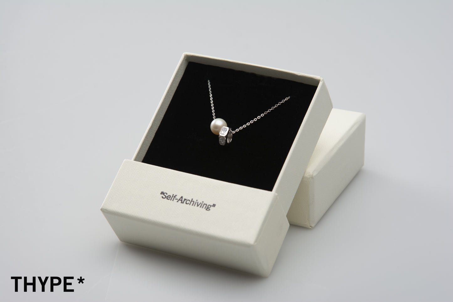 Nut Pearl - 18K White Gold Vermeil Necklace - Original Design