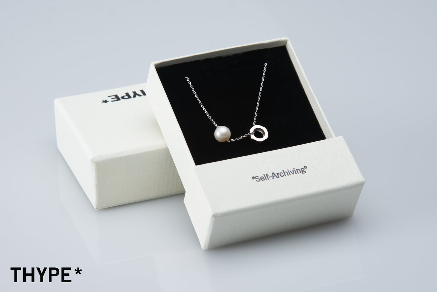 Nut Pearl - 18K White Gold Vermeil Necklace - Original Design