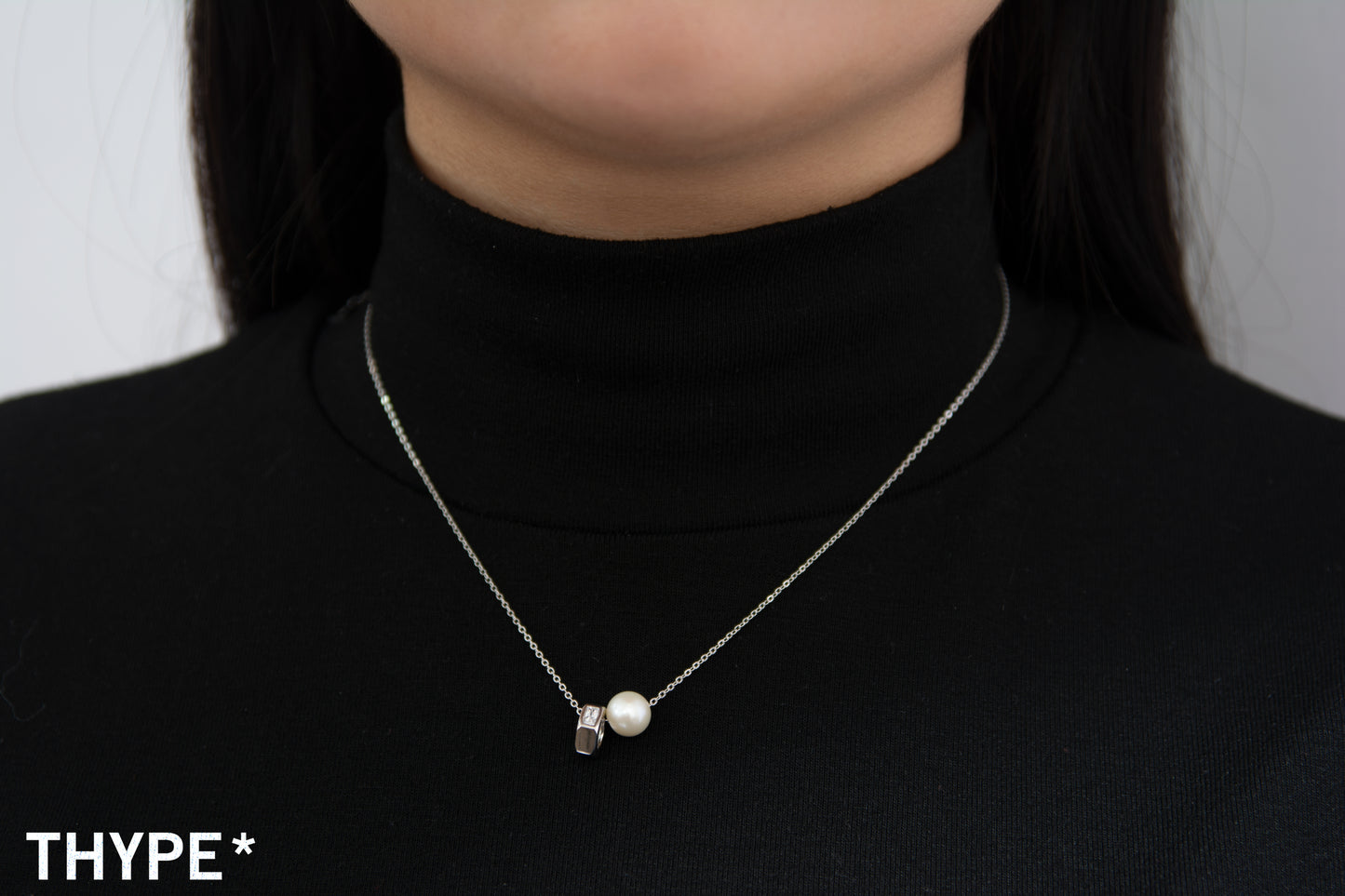 Nut Pearl - 18K White Gold Vermeil Necklace - Original Design