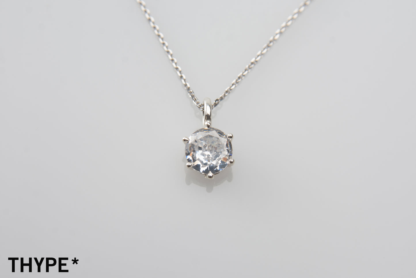 Singular - Diamond Synthetic - Silver Necklace