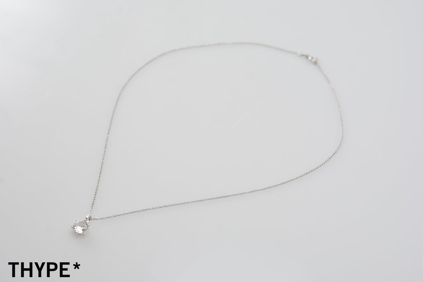 Singular - Diamond Synthetic - Silver Necklace