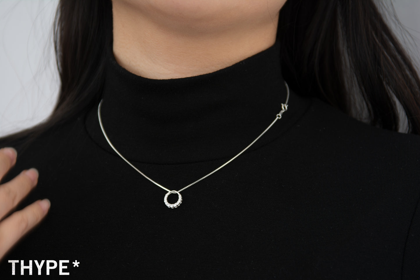 Circle O - Silver - Boxchain  Necklace