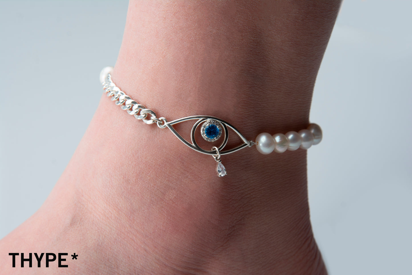 Iris - 18K White Gold Vermeil - Anklet - Original Design