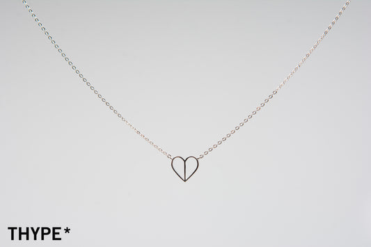 Empty Heart - Silver Necklace - Original Design