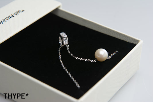 Nut Pearl - 18K White Gold Vermeil Necklace - Original Design